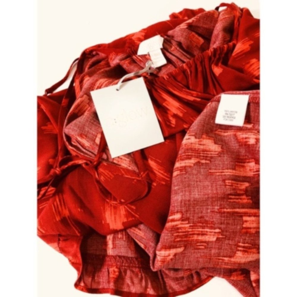 SOLD a:glow Maternity Red Halter Maxi Dress Sz S - Picture 7 of 8